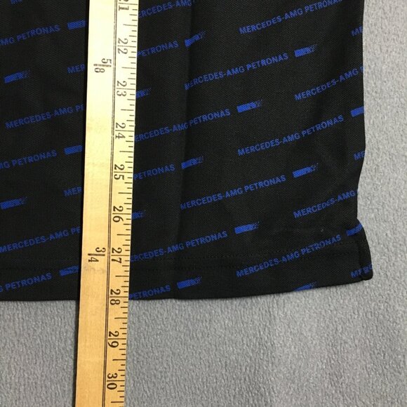 PUMA MAPF1 AOP Mens Medium Polo Shirt Short Sleeve Black Mercedes Benz Print NWT - Picture 15 of 16